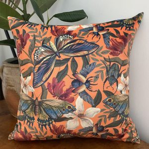 Lucy Rose Illustration- Butterflies and beetles cushion